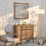 Зеркало квадратное c деревянной рамой из массива дуба Tasteful Furniture варинант исполнения - 3 | Loft Concept в Нижнем Новгороде