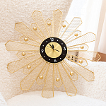 Часы настенные из металла в виде солнца с чёрным циферблатом Mirror Tower Clock варинант исполнения - 4 | Loft Concept в Нижнем Новгороде