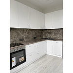 Угловой кухонный гарнитур белый и столешница под мрамор Gene Kitchen Set варинант исполнения - 3 | Loft Concept в Нижнем Новгороде