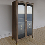 Дизайнерский шкаф витрина Elsa Dreams Walnut с 4-мя ящиками варинант исполнения - 3 | Loft Concept в Нижнем Новгороде