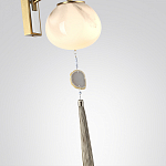 Бра с шарообразным плафоном из белого стекла с подвеской из камня Agatelle варинант исполнения - 5 | Loft Concept в Нижнем Новгороде