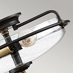 Потолочный светильник со стеклянным плафоном на изогнутых кронштейнах Quoizel  варинант исполнения - 6 | Loft Concept в Нижнем Новгороде