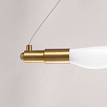 Люстра горизонтальная с волнистым белым плафоном Golden Swirl варинант исполнения - 9 | Loft Concept в Нижнем Новгороде