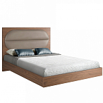 Кровать двуспальная с высоким изголовьем из дерева и подушек из экокожи Modern Look варинант исполнения - 1 | Loft Concept в Нижнем Новгороде