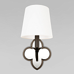 Бра с белым текстильным абажуром и декоративным основанием в виде четырехлистника с зеркальной вставкой Vitorino варинант исполнения - 6 | Loft Concept в Нижнем Новгороде