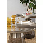 Кофейный столик с основанием из закаленного стекла Classic Round Gray Table варинант исполнения - 3 | Loft Concept в Нижнем Новгороде