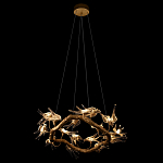 Люстра подвесная с прозрачными стеклянными птичками на ветвях Диаметр 80 см Serip Voa варинант исполнения - 5 | Loft Concept в Нижнем Новгороде