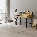 Стол письменный с выдвижным ящиком цвета древесины LEILA WORKING TABLE OAK ANTHRACITE варинант исполнения - 8 | Loft Concept в Нижнем Новгороде