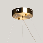 Люстра круглая золотого цвета с прозрачными рельефными стеклянными вставками Textured Glass Chandelier варинант исполнения - 11 | Loft Concept в Нижнем Новгороде