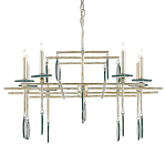 Люстра линейная с круглыми прозрачными подвесками  Horizontal Rectangular Chandelier варинант исполнения - 4 | Loft Concept в Нижнем Новгороде