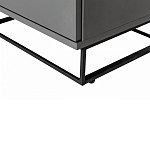 Стеллаж книжный цвета графит с 3-мя открытыми полками и дверкой Strict Lines варинант исполнения - 3 | Loft Concept в Нижнем Новгороде