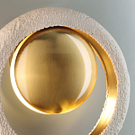 Бра с бежевым текстурным кольцом и латунным шаром в центре Tactile  варинант исполнения - 7 | Loft Concept в Нижнем Новгороде