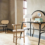 Письменный стол с круглой плетёной панелью для крепления заметок Allegory варинант исполнения - 2 | Loft Concept в Нижнем Новгороде