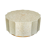 Стол кофейный с отделкой раковинами устриц Coastal Charm варинант исполнения - 2 | Loft Concept в Нижнем Новгороде