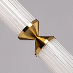 Подвесной светильник с двумя белыми рифлеными цилиндрическими плафонами Golden Swirl варинант исполнения - 7 | Loft Concept в Нижнем Новгороде