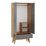 Шкаф с фасадом цвета серый бетон Grace of Furniture варинант исполнения - 2 | Loft Concept в Нижнем Новгороде