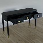 Дизайнерский Письменный стол Elsa Dreams Black с тремя ящиками варинант исполнения - 4 | Loft Concept в Нижнем Новгороде