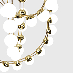 Люстра подвесная светодиодная с круглыми плафонами белого цвета PEARLS Suspension 39  варинант исполнения - 5 | Loft Concept в Нижнем Новгороде