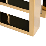 Столик журнальный квадратный с основанием в оттенках хром и золото Harmony Color and Shapes варинант исполнения - 3 | Loft Concept в Нижнем Новгороде