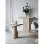 Столик приставной с квадратной столешницей Textured Cream Table варинант исполнения - 7 | Loft Concept в Нижнем Новгороде