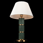 Настольная лампа на основании из зеленого мрамора с белым абажуром Noelia Green варинант исполнения - 4 | Loft Concept в Нижнем Новгороде