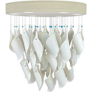 Дизайнерская люстра White Flower Petals высота 60 см