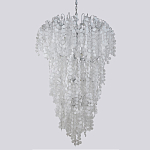 Люстра с прозрачными и белыми подвесками в виде лепестков FAIRYTREE Light варинант исполнения - 1 | Loft Concept в Нижнем Новгороде