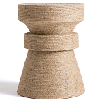 Приставной стол с отделкой из джута Juti D35 см варинант исполнения - 2 | Loft Concept в Нижнем Новгороде