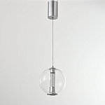 Подвесной светильник с плафоном в форме шара Inner Gleam Orb silver варинант исполнения - 9 | Loft Concept в Нижнем Новгороде