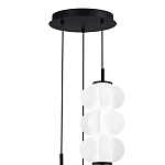 Люстра светодиодная каскадная с 3-мя белыми воздушными плафонами Glowing Cloud варинант исполнения - 5 | Loft Concept в Нижнем Новгороде