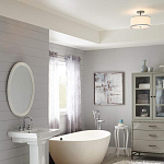 Потолочный светильник с цилиндрическим плафоомн из опалового матового стекла с металлическим обручем Feiss варинант исполнения - 5 | Loft Concept в Нижнем Новгороде