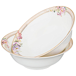 Сервиз столовый из фарфора белый с цветочным принтом на 6 персон 23 предмета Flower Porcelain Collection варинант исполнения - 1 | Loft Concept в Нижнем Новгороде