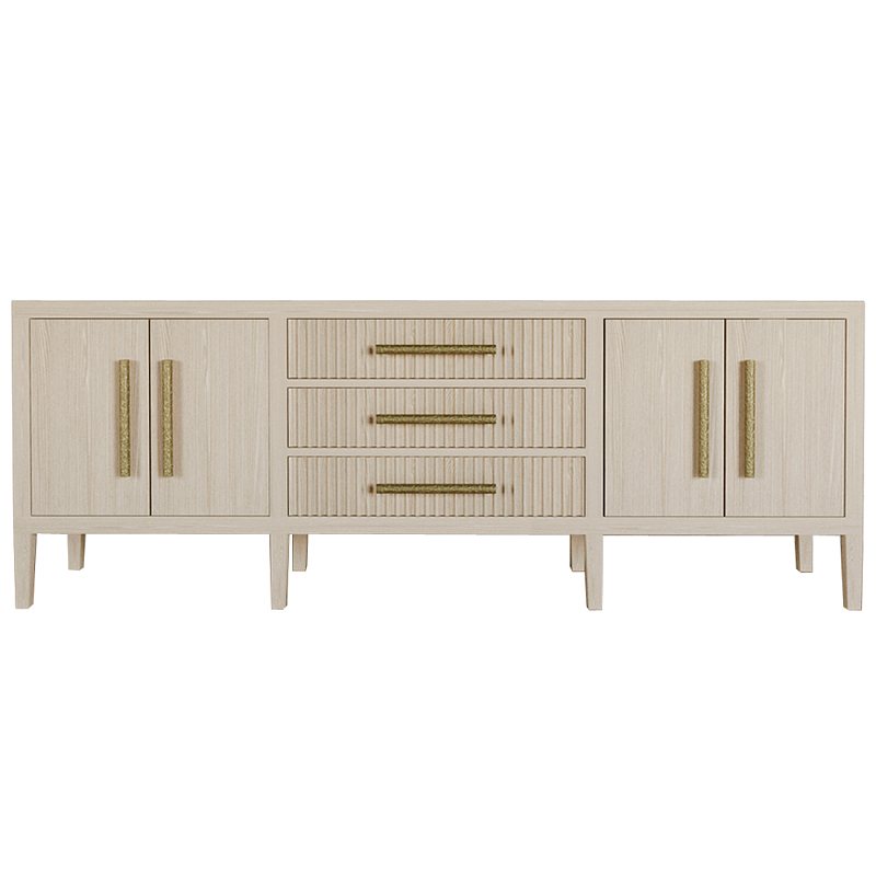 Большая VT-тумба Primo шпон Светлый дуб Древесина Золотой в Нижнем Новгороде | Loft Concept 