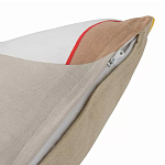 Подушка декоративная хлопковая бежевого цвета с абстрактным принтом Elysian Flow Sand варинант исполнения - 4 | Loft Concept в Нижнем Новгороде