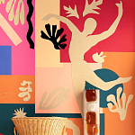 Обои ручная роспись в стиле Арт-деко Jazz Original colourway on painted silk with embroidery варинант исполнения - 4 | Loft Concept в Нижнем Новгороде