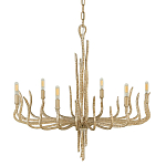 Люстра дизайнерская золотого цвета с 6-ю лампами на изогнутых рожках с текстурной поверхностью Hinkley варинант исполнения - 1 | Loft Concept в Нижнем Новгороде