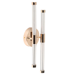 Бра с круглым основанием золотого цвета и двумя вертикальными плафонами Hex Scaffold варинант исполнения - 1 | Loft Concept в Нижнем Новгороде