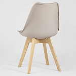 Стул с основой из пластика и мягким сиденьем Arvika Beige варинант исполнения - 5 | Loft Concept в Нижнем Новгороде