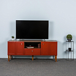 ТВ-тумба красная из массива бука с 2-мя дверками и ящиком Wenge Light варинант исполнения - 7 | Loft Concept в Нижнем Новгороде