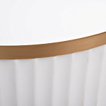 Консоль с ящиком белая с золотом Textured White Console with Gold варинант исполнения - 3 | Loft Concept в Нижнем Новгороде