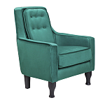 Кресло с мягкой обивкой из велюра на 4-х ножках из массива березы Scarlett Armchair green варинант исполнения - 1 | Loft Concept в Нижнем Новгороде