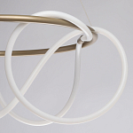 Люстра подвесная круглая золотого цвета с белыми изогнутыми световыми линиями Luke Lampco Tracer Lamp варинант исполнения - 6 | Loft Concept в Нижнем Новгороде