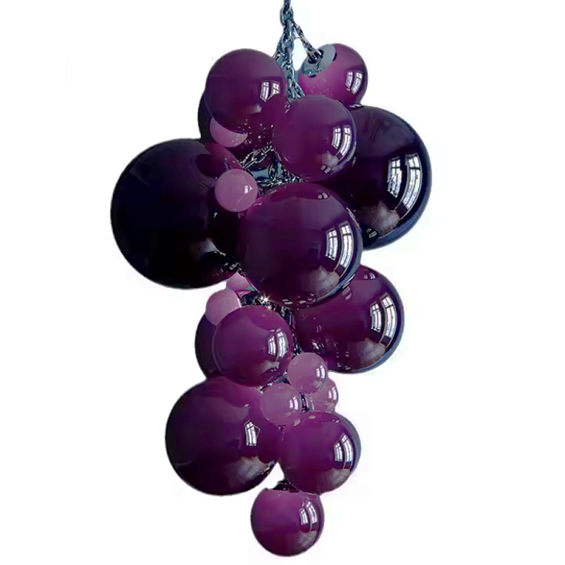 Люстра Grape Balls Сливовый цвет стекла Сливовый Люстра Grape Balls Сливовый цвет стекла Сливовый в Нижнем Новгороде | Loft Concept