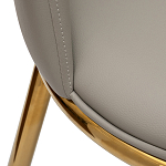 Стул бежевый из экокожи на золотых ножках Attribute of Elegance варинант исполнения - 2 | Loft Concept в Нижнем Новгороде