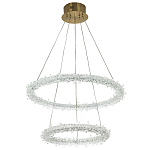 Многоярусная кольцевая люстра с хрустальным декором Gilbertine Crystals Two Rings Chandelier варинант исполнения - 2 | Loft Concept в Нижнем Новгороде