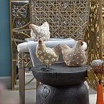 Статуэтка курица с белым цветочным узором и металлическими ножками Rustic Chicken варинант исполнения - 5 | Loft Concept в Нижнем Новгороде