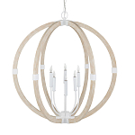 Подвесной светильник из дерева в форме сферы Eco Light варинант исполнения - 3 | Loft Concept в Нижнем Новгороде