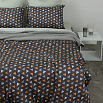 Постельное белье из сатина с принтом треугольники 150х200 см Triangular Dreams варинант исполнения - 8 | Loft Concept в Нижнем Новгороде