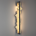 Бра вертикальное черного цвета с золотыми кругами и квадратами Gravyura варинант исполнения - 5 | Loft Concept в Нижнем Новгороде