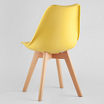 Стул с основой из пластика и мягким сиденьем Arvika Yellow варинант исполнения - 5 | Loft Concept в Нижнем Новгороде